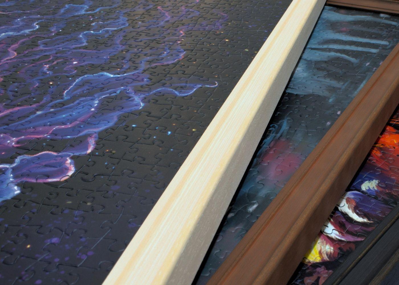 Anti-glare matte puzzle surface