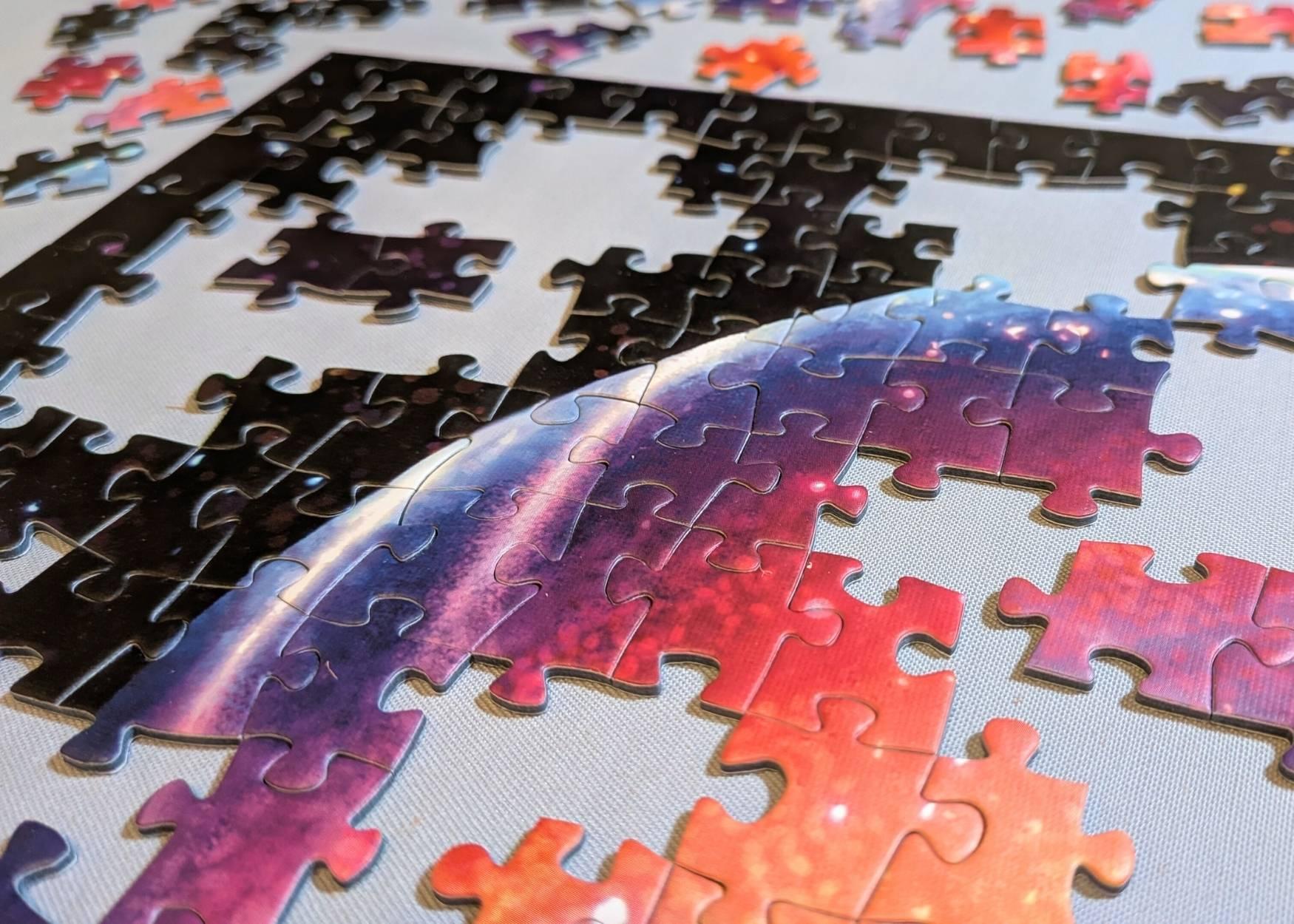 Neon of the abyss half assembled puzzle